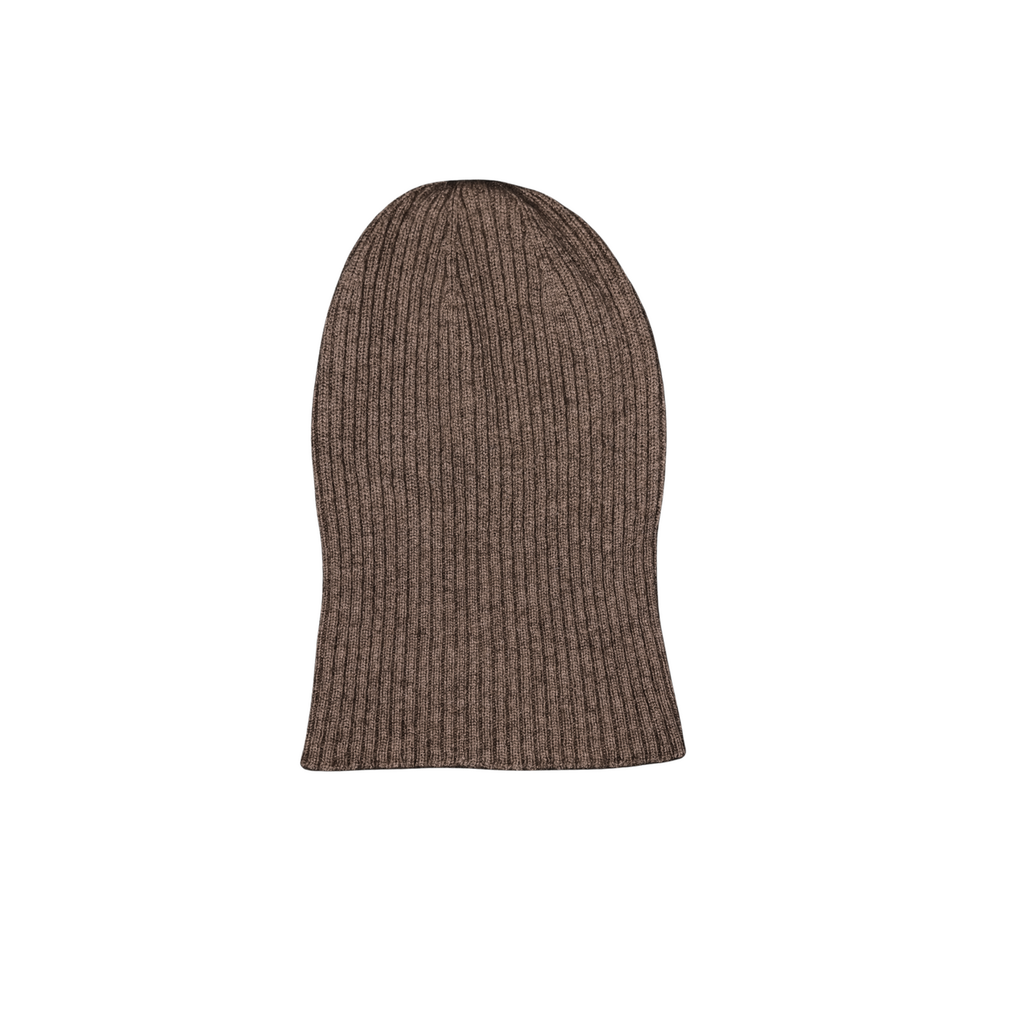 A cosy rich brown coloured beanie with an all over rib structure. Hat is made from Merino Possum, Silk and is made locally in New Zealand by a female maker