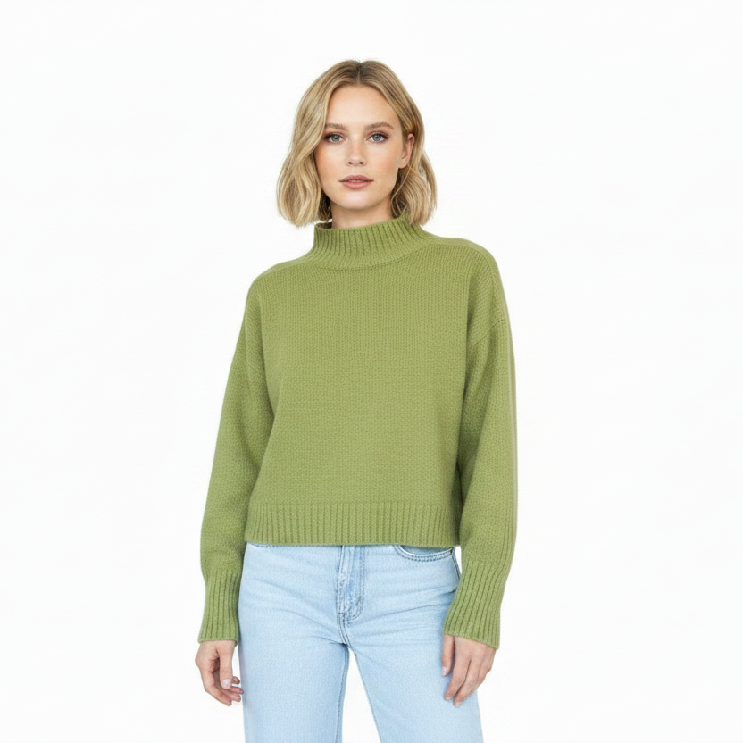 Merino Possum Silk | Cropped Turtleneck