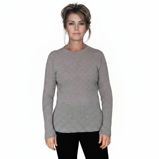 Cotton Merino Possum Full Rib Sweater Front