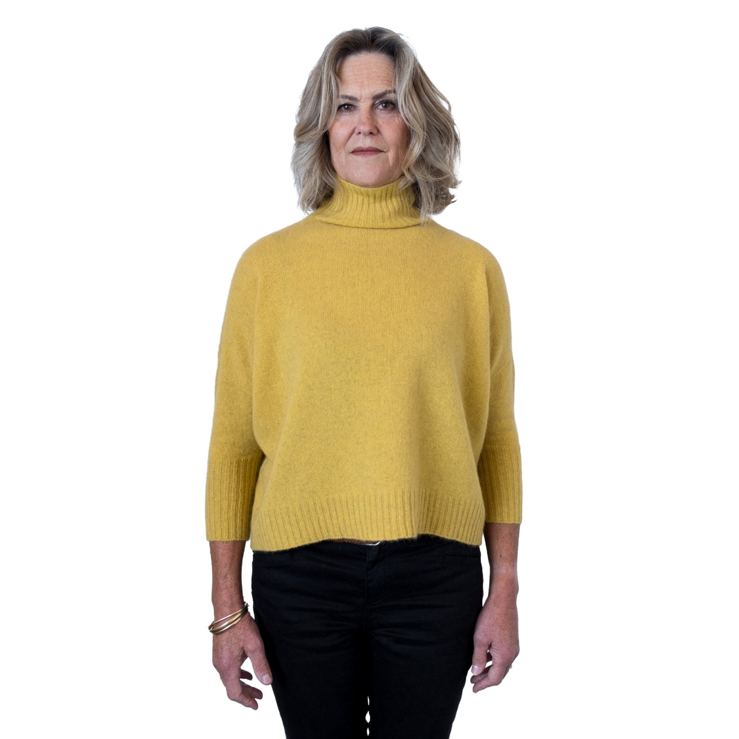 OS Summer Sweater in colour Sun. Front