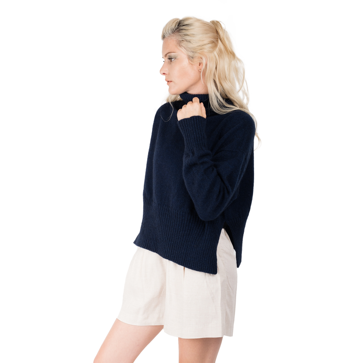 Merino Possum Nylon | Split Hem Jumper