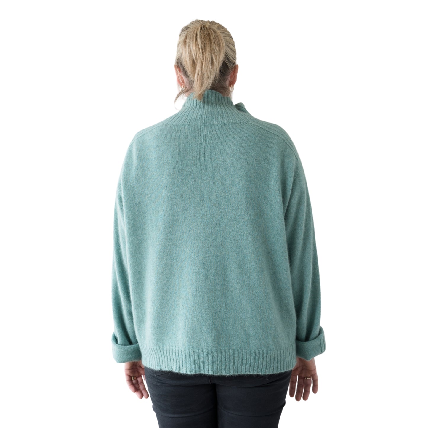 sports stripe jumper in colour seafoam