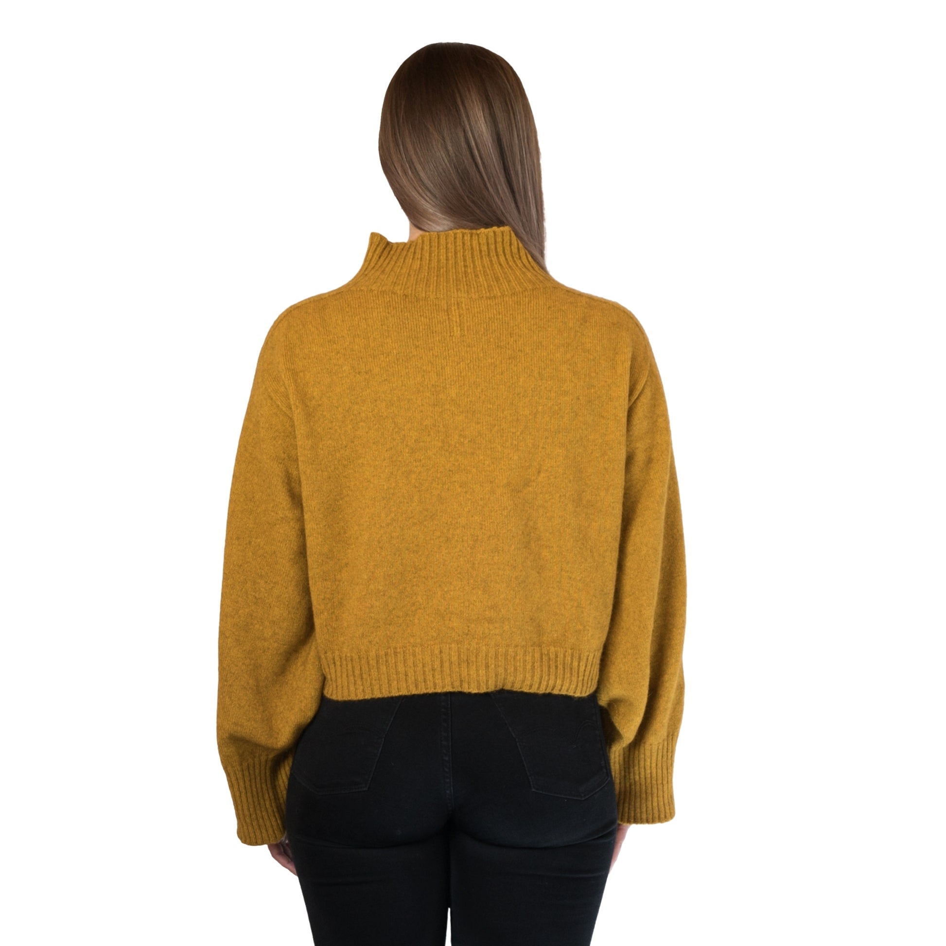 Bell sleeve in colour sunflower. Back