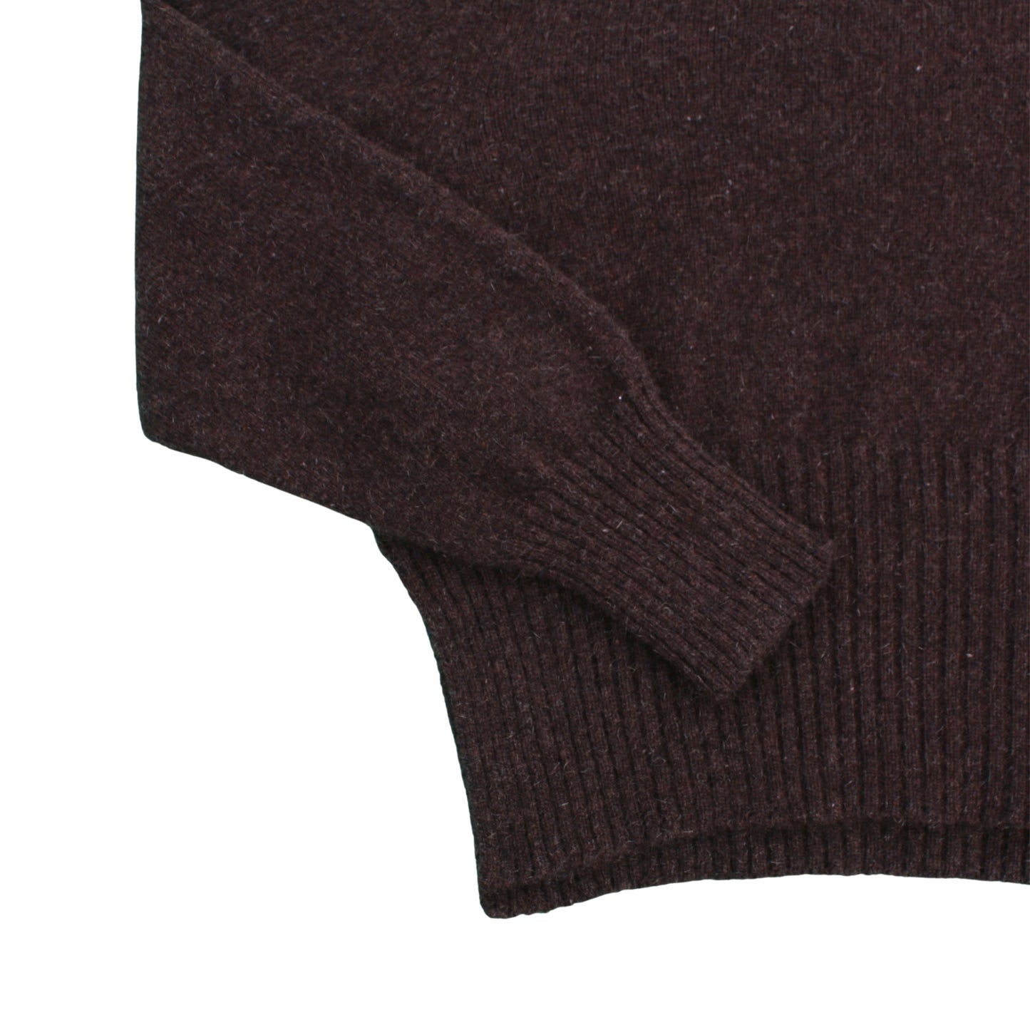 Split Hem Sweater in colour Kiwi. Loose turtleneck. Detail