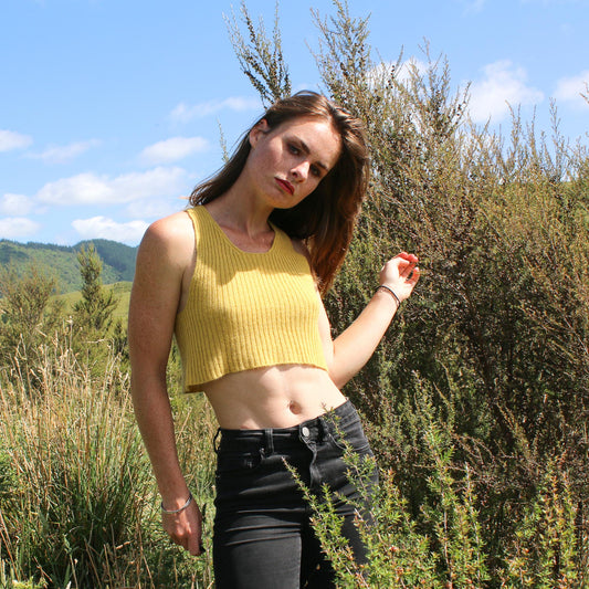 knitted sleevels top