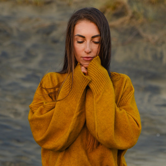 DISCONTINUED Merino Possum | Bell Sleeve Sweater