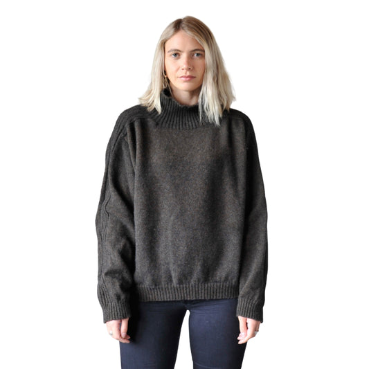 sports stripe jumper in colour chocolate